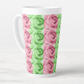 Roze en Groene Rozen Latte Mok (Linkerhoek)