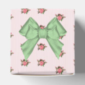 Roze en groene Rozen Weddenschap voor cadeaudoos Bedankdoosjes (Bovenkant)