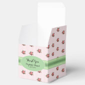 Roze en groene Rozen Weddenschap voor cadeaudoos Bedankdoosjes (Geopend)