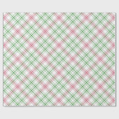 Roze en groene ruit cadeaupapier (Vlak)