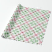 Roze en groene ruit cadeaupapier (Uitgerold)