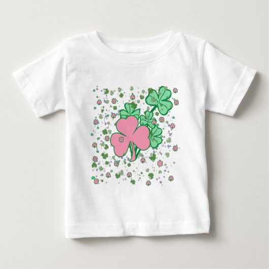 Roze en groene shamrocks (Voorkant)