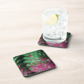 Roze en groene slang Abstract Drankjes Onderzetter (Rechterzijde)