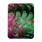 Roze en groene slang Abstract Magneet (Verticaal)