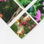 Roze en groene slingerbak fleece deken (Hoek)