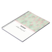 Roze en Groene Spatter Abstract Journal Notitieboek (Linkerzijde)