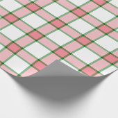 Roze en groene spelden cadeaupapier (Hoek)