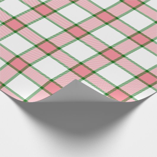 Roze en groene spelden cadeaupapier (Hoek)