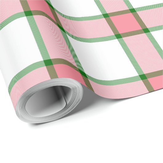 Roze en groene spelden cadeaupapier (Rol Hoek)