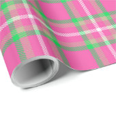 Roze en groene spelden cadeaupapier (Rol Hoek)