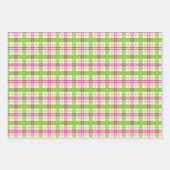Roze en groene spelden inpakpapier vel (Voorkant)