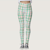 Roze en groene spelden leggings (Voorkant)