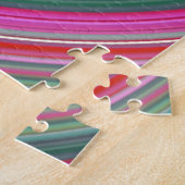 Roze en groene spiraal legpuzzel (Zijkant)