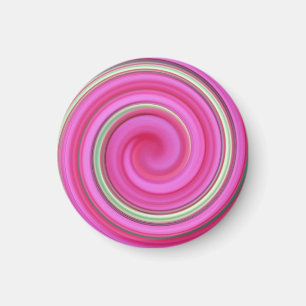 Roze en groene spiraal magneet