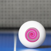 Roze en groene spiraal pingpongbal (Net)