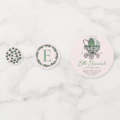 Roze en groene St Patricks Baby shower Tafel Confetti (Voorkanten)