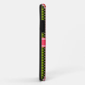 Roze en groene stam Ikat Chevron gepersonaliseerd Case-Mate iPhone Case (Achterkant/rechts)