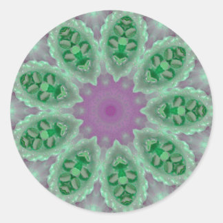 roze en groene sticker