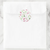 Roze en groene Sticker voor koelingspatroon (Tas)