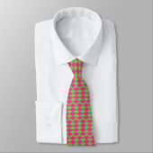 Roze en groene stijl stropdas (Gebonden)