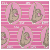  roze en groene stof (Swatch)