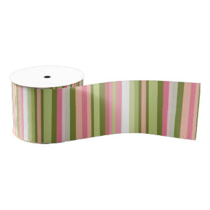 Roze en groene streep lint in pasteltinten