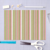 Roze en Groene Streep Tissue Paper Tissuepapier (Craft)