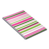 Roze en groene strepe spiraalvormige Notitieboek (Rechterzijde)