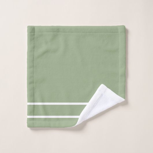 Roze en groene strepen bad handdoek (Wasdoekje)