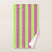 Roze en groene strepen bad handdoek (Handdoek)