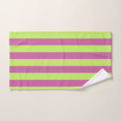 Roze en groene strepen bad handdoek (Handdoek)