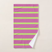 Roze en groene strepen bad handdoek (Handdoek)