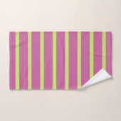 Roze en groene strepen bad handdoek (Handdoek)