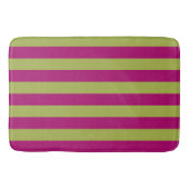 Roze en groene strepen badmat (Voorkant)