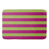 Roze en groene strepen badmat (Voorkant)
