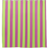 Roze en groene strepen douchegordijn (Voorkant)