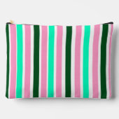 Roze en groene strepen etui (Voorkant)