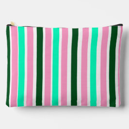 Roze en groene strepen etui