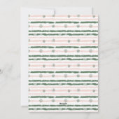 Roze en groene strepen foto kerstkaart (Achterkant)