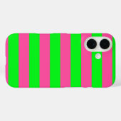 Roze en groene strepen ontwerp Case-Mate iPhone case (Achterkant (horizontaal))