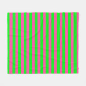 Roze en groene strepen ontwerp fleece deken (Voorkant (Horizontaal))