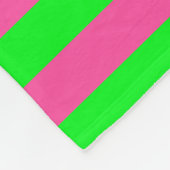 Roze en groene strepen ontwerp fleece deken (Hoek)
