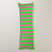 Roze en groene strepen ontwerp lichaamskussen (Achterkant (Verticaal))