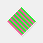 Roze en groene strepen ontwerp servet (Hoek)
