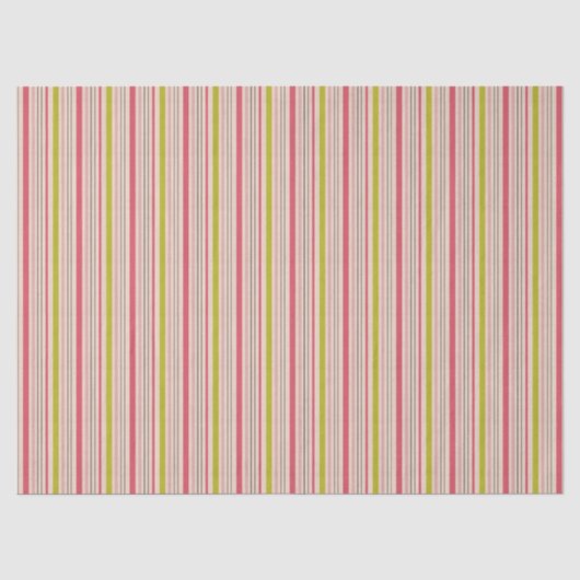 Roze en groene strepen tissuepapier (Voorkant)