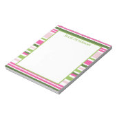 Roze en Groene Stripe Blocnote (Linkerzijde)