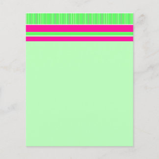 Roze en groene strips flyer