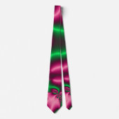 Roze en groene stroom stropdas (Voorkant)