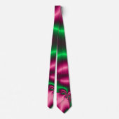 Roze en groene stroom stropdas (Achterkant)