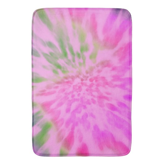 roze en groene stropdas kleurstof badmat (Voorkant Verticaal)